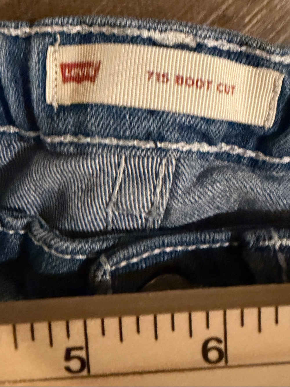 Levi’s Girls Size 7 Regular Bootcut Blue Jeans - Picture 6 of 9